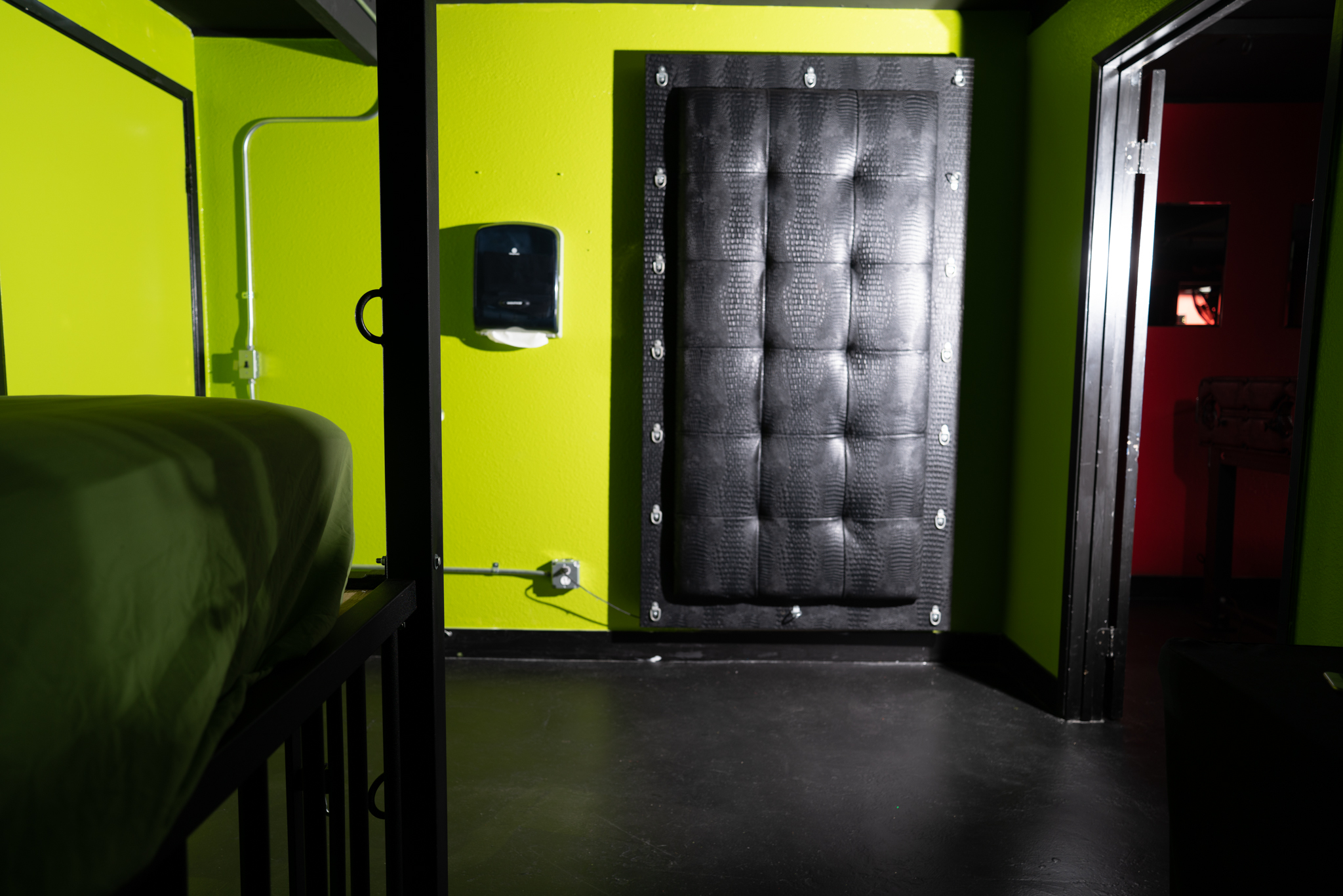 Bondage Bedroom interior at House of Black, San Diego — photo 11